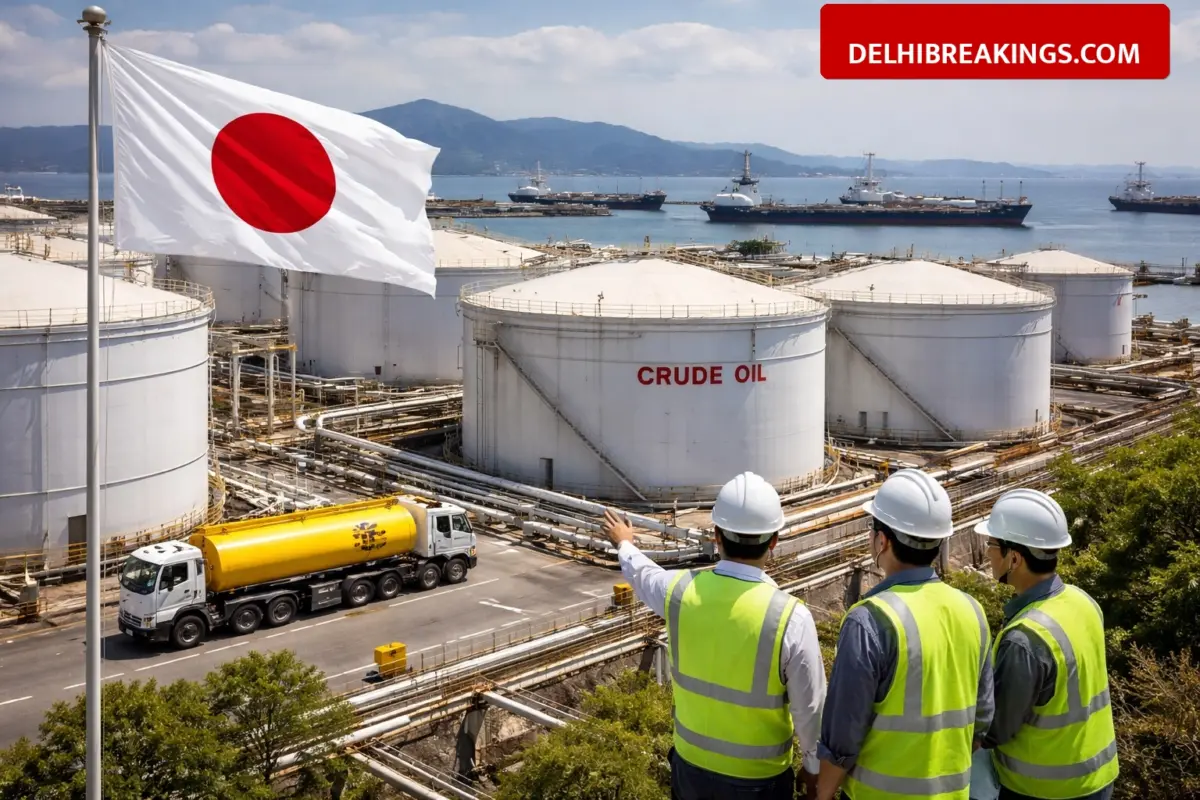 delhibreakings japan strategic oil reserve release iran conflict fuel prices Japan Starts Releasing Strategic Oil Reserves to Control Fuel Prices Amid Middle East Tensions