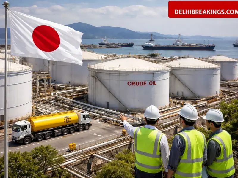 delhibreakings japan strategic oil reserve release iran conflict fuel prices Japan Starts Releasing Strategic Oil Reserves to Control Fuel Prices Amid Middle East Tensions