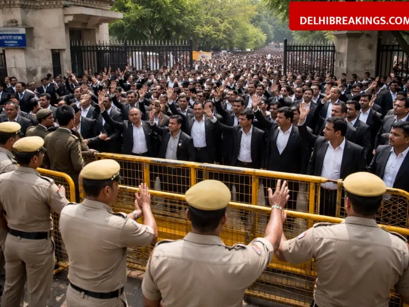 delhibreakings karkardooma court lawyers flash strike delhi police entry barred Karkardooma Court Lawyers Go on Flash Strike Over Police Inaction, Entry Barred for Officials