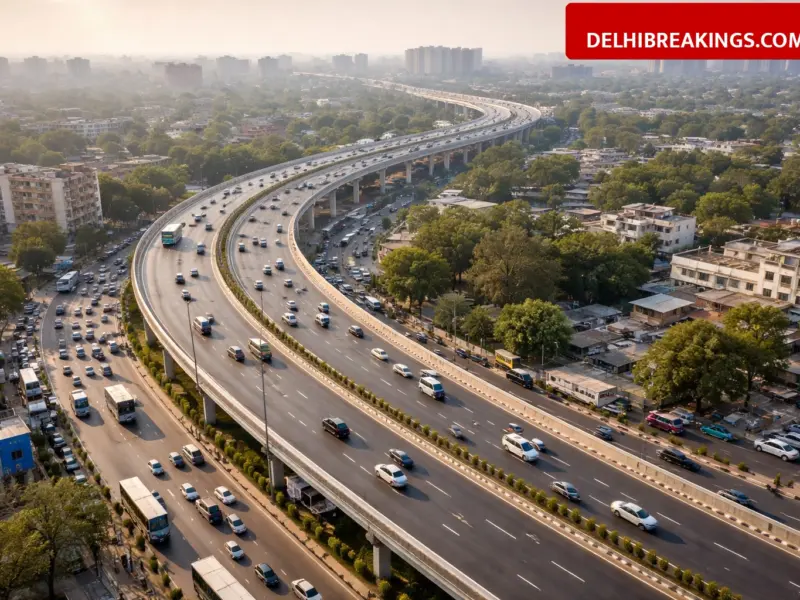 delhibreakings new 5km road delhi noida faridabad connectivity update Delhi to Get New 5km Road Connecting Noida and Faridabad, 40 Crore Project to Fix Ashram Traffic Jam