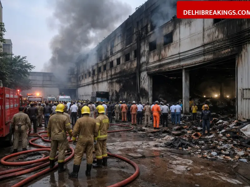delhibreakings noida sector 4 factory sealed after massive fire safety violations Noida Sector-4 Factory Sealed After Massive Fire Kills One and Injures 38 Workers