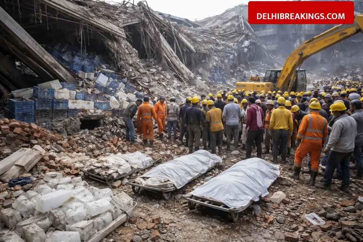 delhibreakings prayagraj cold storage collapse laborers dead ansar ahmad Prayagraj Cold Storage Collapse: 4 Dead as Building Owned by Former Minister Caves In