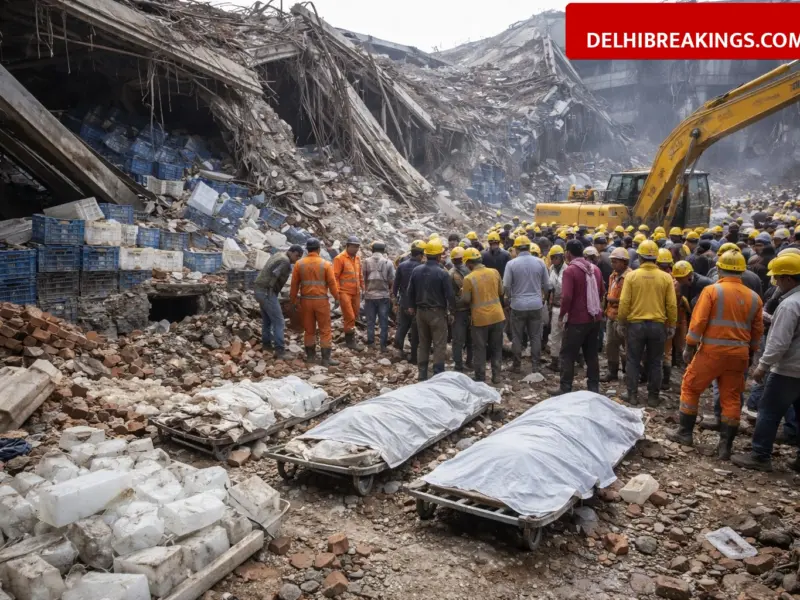 delhibreakings prayagraj cold storage collapse laborers dead ansar ahmad Prayagraj Cold Storage Collapse: 4 Dead as Building Owned by Former Minister Caves In