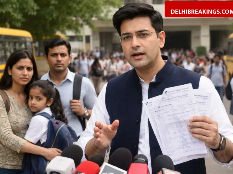 delhibreakings raghav chadha raises concerns over annual school re admission fees Raghav Chadha Questions Annual Re-admission Fees in Schools Calling it Unfair Burden