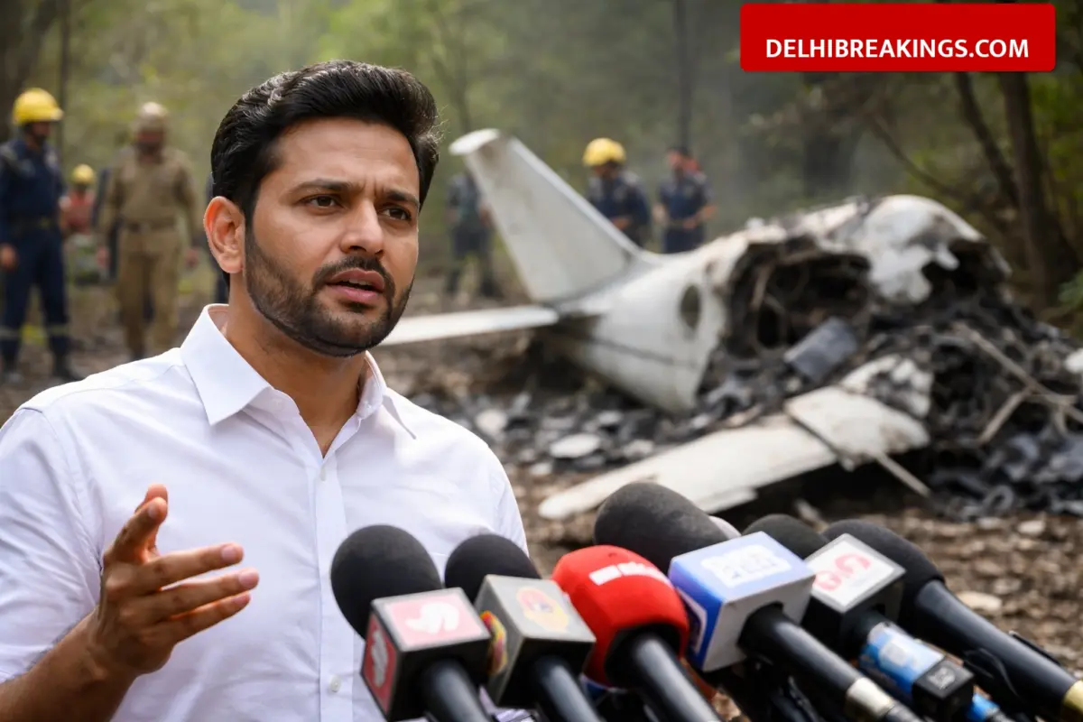delhibreakings rohit pawar questions ajit pawar plane crash pilot error claims Rohit Pawar Questions Pilot Error Claim in Ajit Pawar Plane Crash Before Black Box Data Release