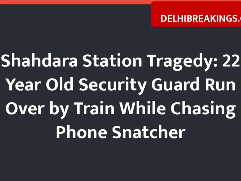 delhibreakings shahdara station incident man run over train chasing snatcher Shahdara Station Tragedy: 22 Year Old Security Guard Run Over by Train While Chasing Phone Snatcher