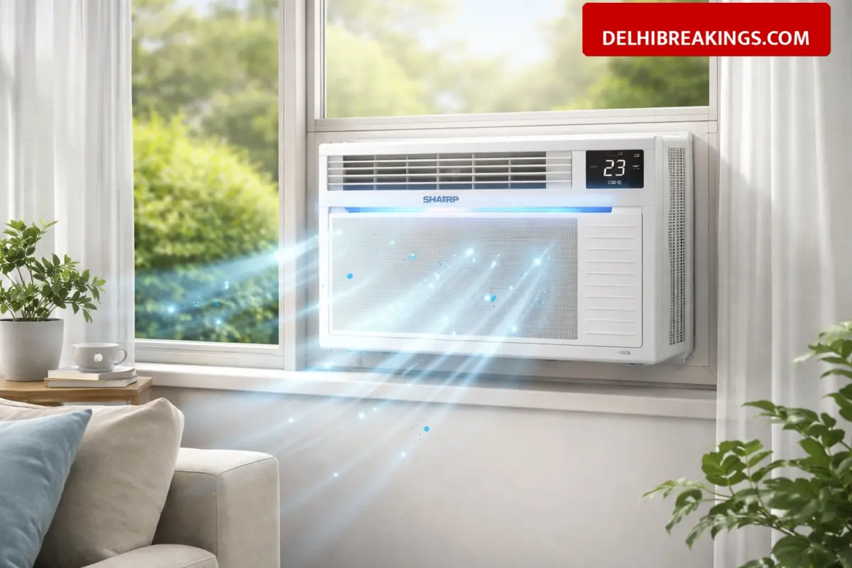 delhibreakings sharp launches indias first window ac with air purifier price features Sharp Launches India's First Window AC with Active Air Purifier, Prices Start from 34490