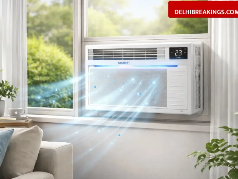 delhibreakings sharp launches indias first window ac with air purifier price features Sharp Launches India's First Window AC with Active Air Purifier, Prices Start from 34490