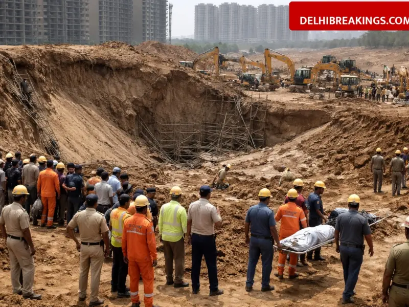 delhibreakings signature global gurugram accident 7 workers dead safety lapses arrests Signature Global Gurugram Accident: 7 Workers Dead as Soil Collapses, Project Manager and Engineer Arrested