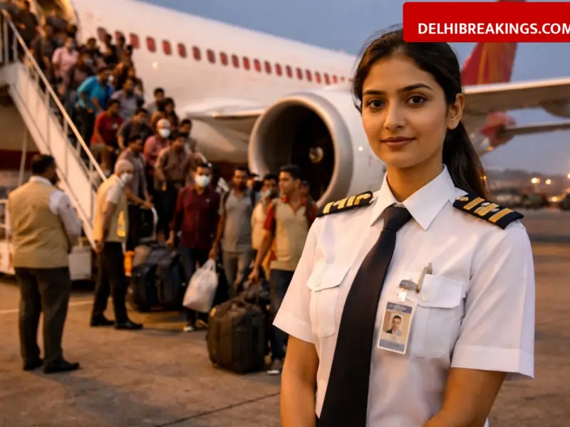 delhibreakings uae rescue flight update 23 year old pilot leads all women crew brings 169 indians safely home UAE Rescue Flight Update: 23 Year Old Pilot Leads All-Women Crew to Bring 169 Indians Safely Home