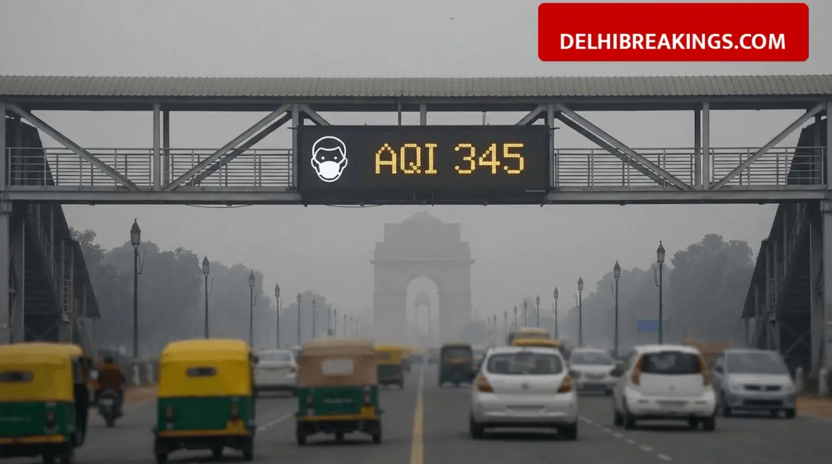 delhibreakings delhi air quality aqi update 6 april 2026 Delhi Air Quality Update: AQI Hits 345 in Capital, Anand Vihar Records Severe Pollution Levels