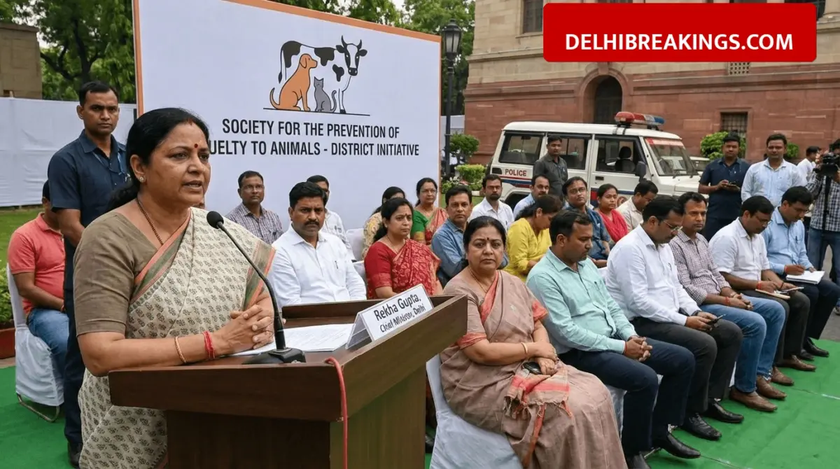 delhibreakings delhi cm rekha gupta spca 13 districts animal welfare Delhi CM Rekha Gupta to Setup SPCA in All 13 Districts, Strict Action Against Animal Cruelty Soon
