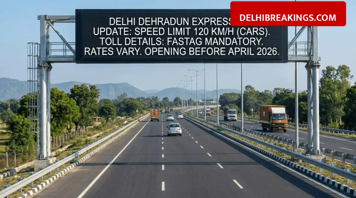 delhibreakings delhi dehradun expressway toll speed limit opening update Delhi Dehradun Expressway Update: Speed Limit and Toll Details Released Before April 2026 Opening