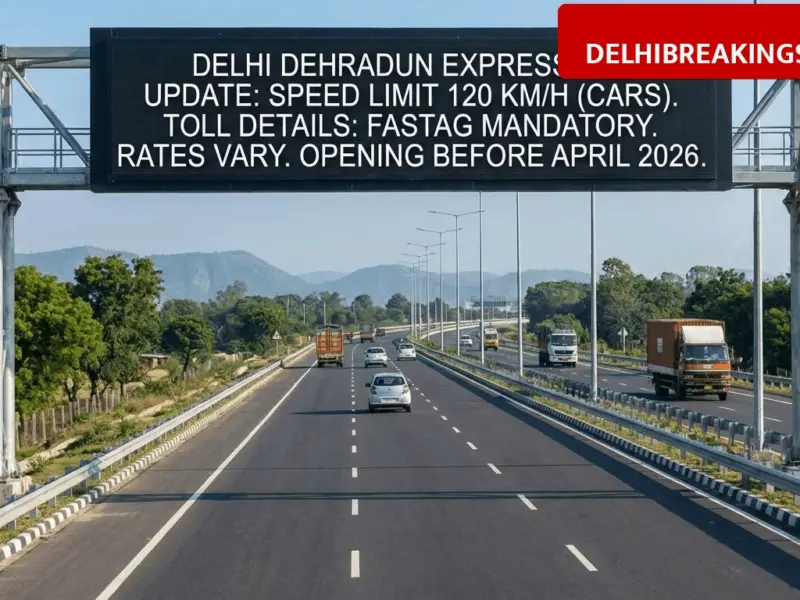 delhibreakings delhi dehradun expressway toll speed limit opening update Delhi Dehradun Expressway Update: Speed Limit and Toll Details Released Before April 2026 Opening