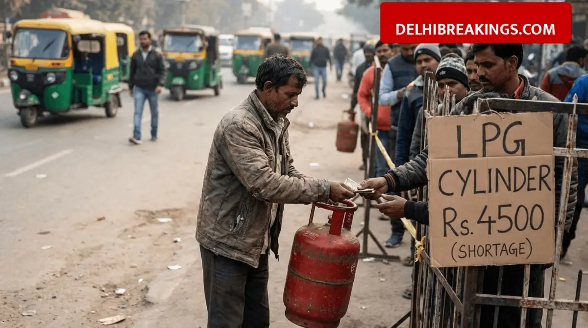 delhibreakings delhi gas mafia lpg cylinder black market price update Delhi Gas Mafia Sells Rs 913 LPG Cylinder for Rs 4500 Amid Shortage Reports
