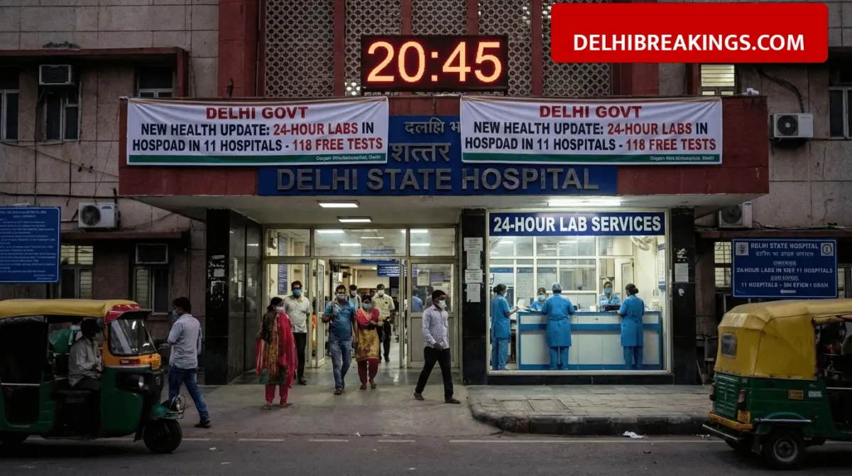 delhibreakings delhi govt hospitals 24 hour labs 118 free tests recruitment Delhi Govt New Health Update: 24-Hour Labs in 11 Hospitals to Offer 118 Free Tests