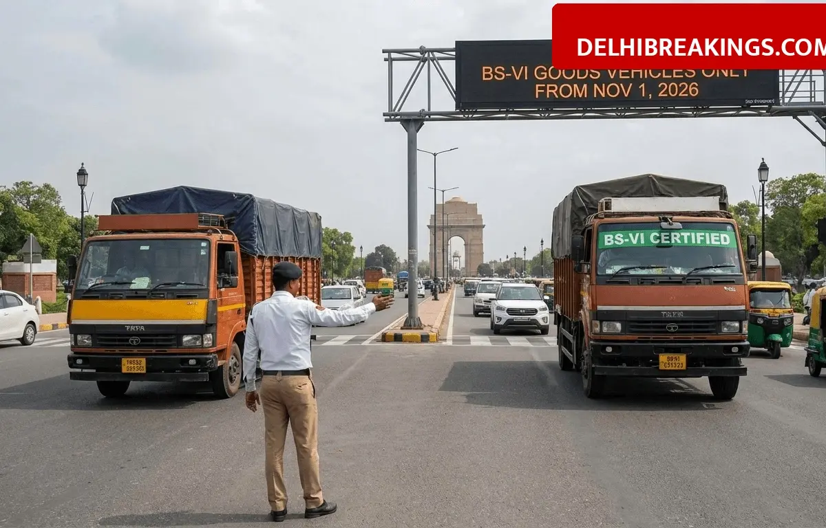 delhibreakings delhi govt restricts non bs vi goods vehicles from november 2026 Delhi Govt New Traffic Rules: Only BS-VI Goods Vehicles Allowed in Delhi from Nov 1, 2026