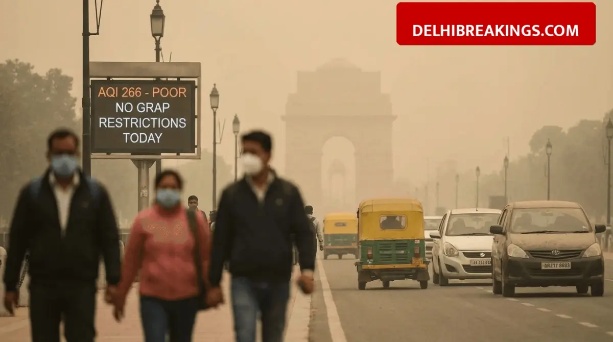 delhibreakings delhi ncr aqi poor category caqm grap decision Delhi-NCR AQI Reaches 266 Following Dust Storm, CAQM Decides Not to Impose GRAP Restrictions