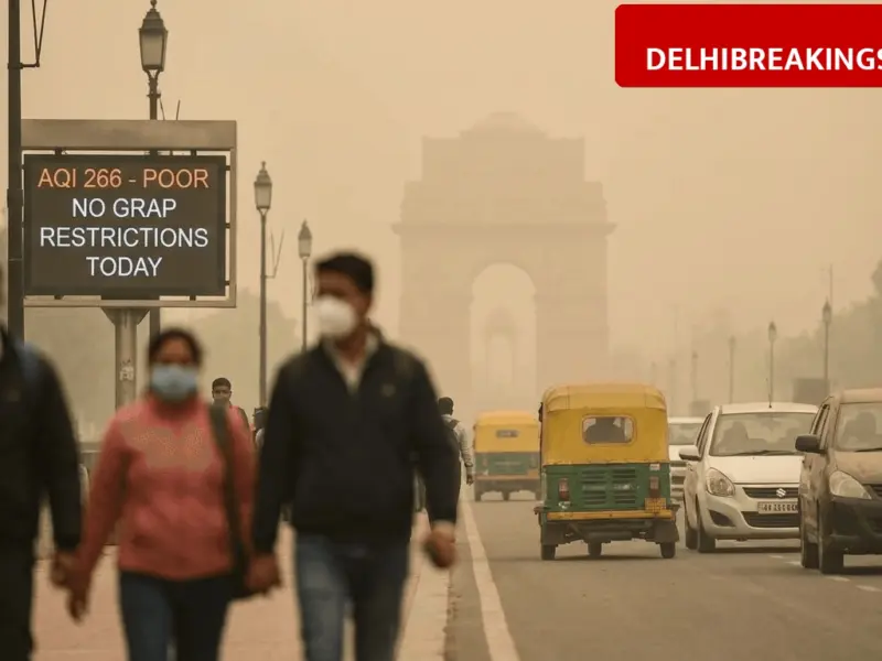 delhibreakings delhi ncr aqi poor category caqm grap decision Delhi-NCR AQI Reaches 266 Following Dust Storm, CAQM Decides Not to Impose GRAP Restrictions