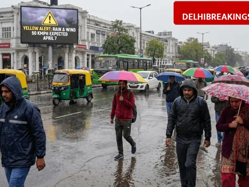 delhibreakings delhi ncr up weather update imd yellow alert april 7 rain wind IMD Issues Yellow Alert for Delhi-NCR and UP, Rain and 50 KMPH Winds Expected on April 7