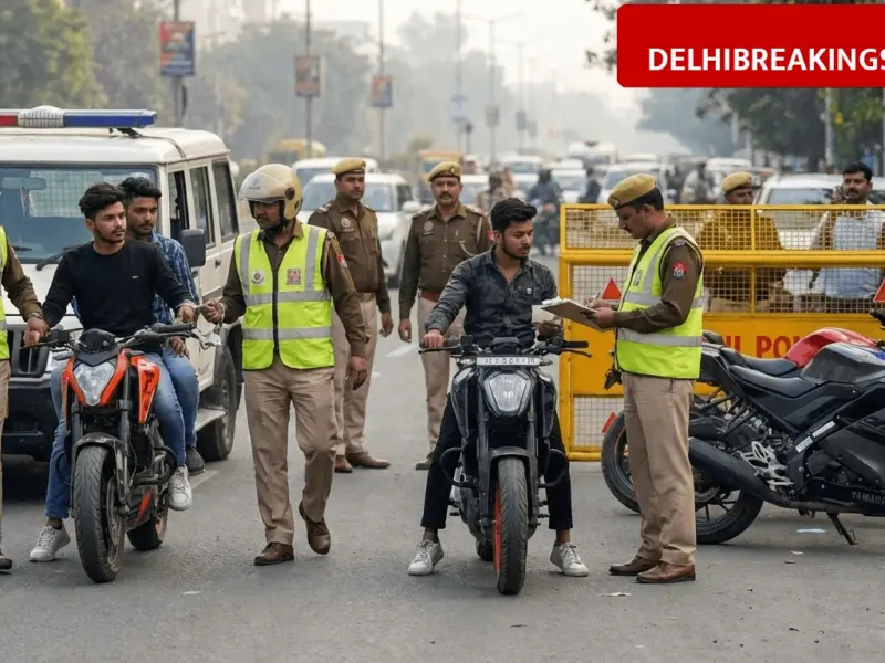 delhibreakings delhi police crackdown stunt biking arrest fines Delhi Police Stunt Biking Crackdown: Riders Arrested and Heavy Fines Issued for Social Media Reels
