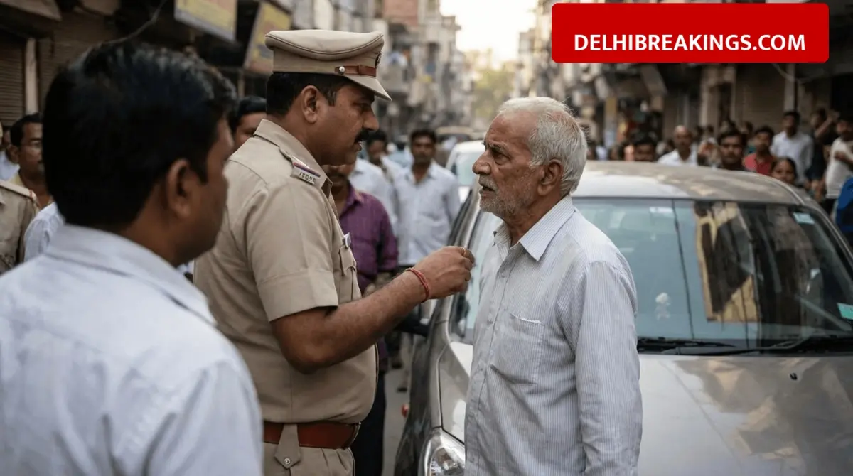 delhibreakings delhi police lady si slaps elderly man rohini parking dispute fir Delhi Police SI Slaps Elderly Man in Rohini: FIR Registered After Parking Dispute