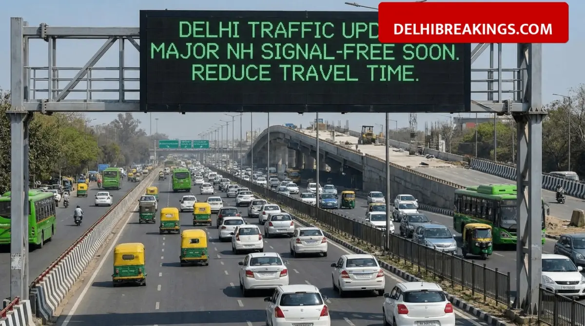 delhibreakings delhi three major nh signal free update 2026 Delhi Traffic Update: Centre to Make Three Major National Highways Signal-Free to Reduce Travel Time