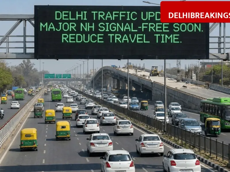 delhibreakings delhi three major nh signal free update 2026 Delhi Traffic Update: Centre to Make Three Major National Highways Signal-Free to Reduce Travel Time