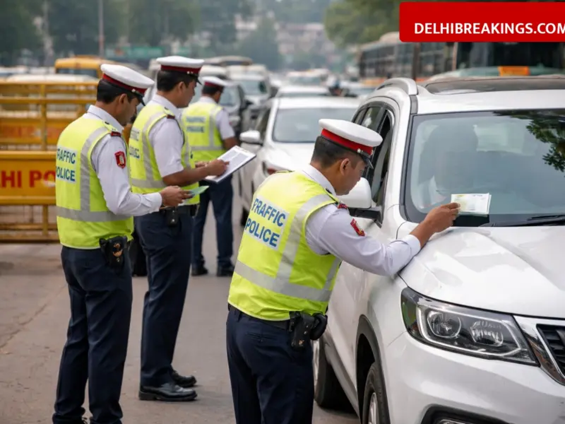 delhibreakings delhi traffic police fake no entry pass crackdown Delhi Traffic Police Issues Warning Over Fake No-Entry Passes: FIR and Vehicle Seizure for Violators