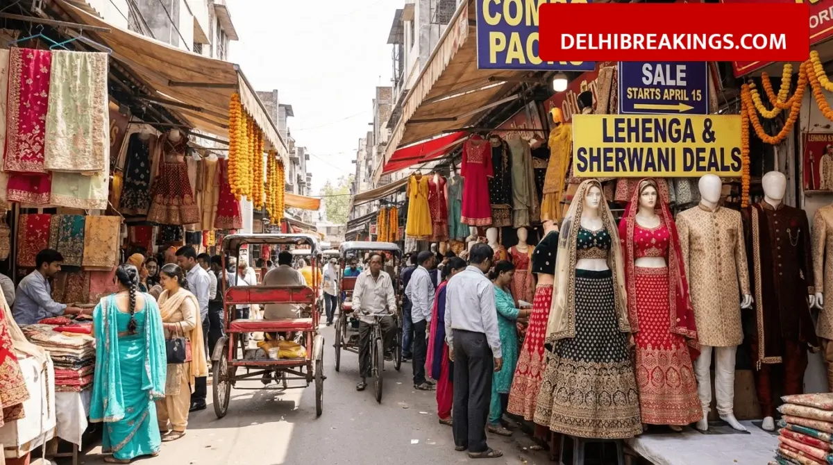 delhibreakings delhi wedding season 2026 market preparations dates Delhi Wedding Season Starts April 15: Markets Ready with Cheap Lehenga-Sherwani Combo Packs