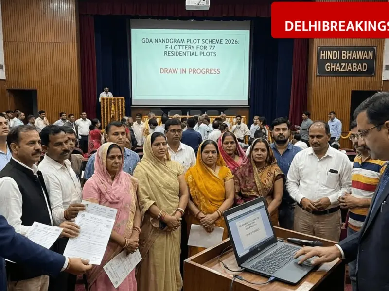 delhibreakings gda nandgram plot scheme 2026 e lottery results price details GDA Nandgram Plot Scheme 2026: E-Lottery for 77 Residential Plots Conducted at Hindi Bhawan Ghaziabad