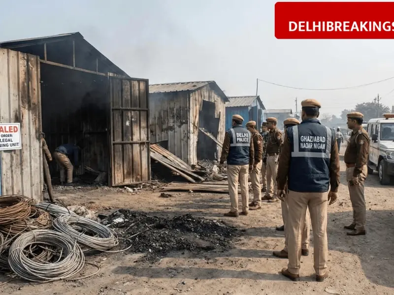 delhibreakings illegal polluting units crackdown loni north rohini Delhi and Ghaziabad Authorities Crackdown on Illegal Wire Burning Units in Loni and North Rohini