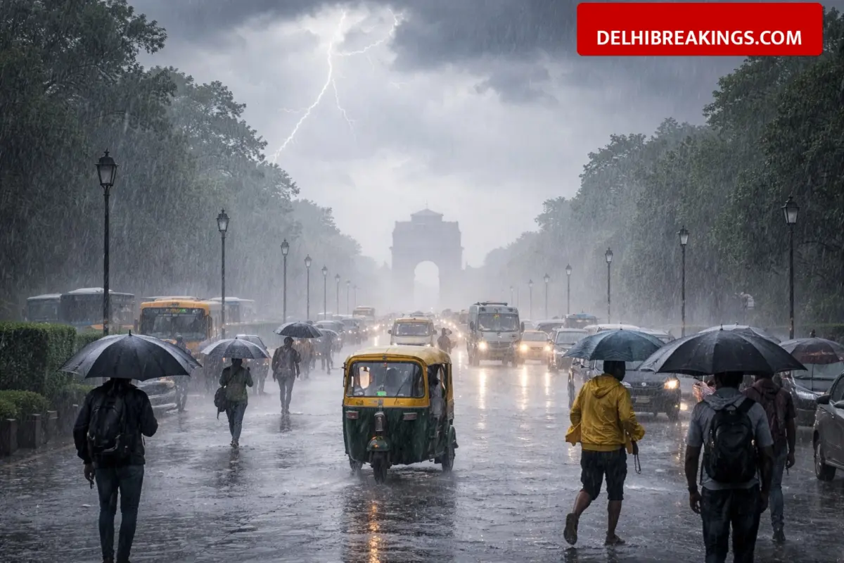 delhibreakings imd heavy rain thunderstorm alert delhi up bihar april 2026 IMD Weather Alert: Heavy Rain and Thunderstorms to Hit Delhi UP and Bihar on April 1
