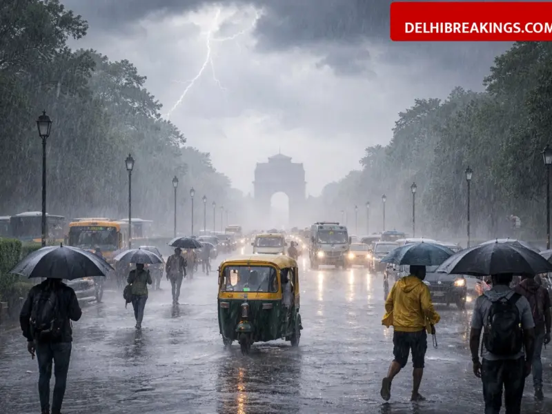 delhibreakings imd heavy rain thunderstorm alert delhi up bihar april 2026 IMD Weather Alert: Heavy Rain and Thunderstorms to Hit Delhi UP and Bihar on April 1