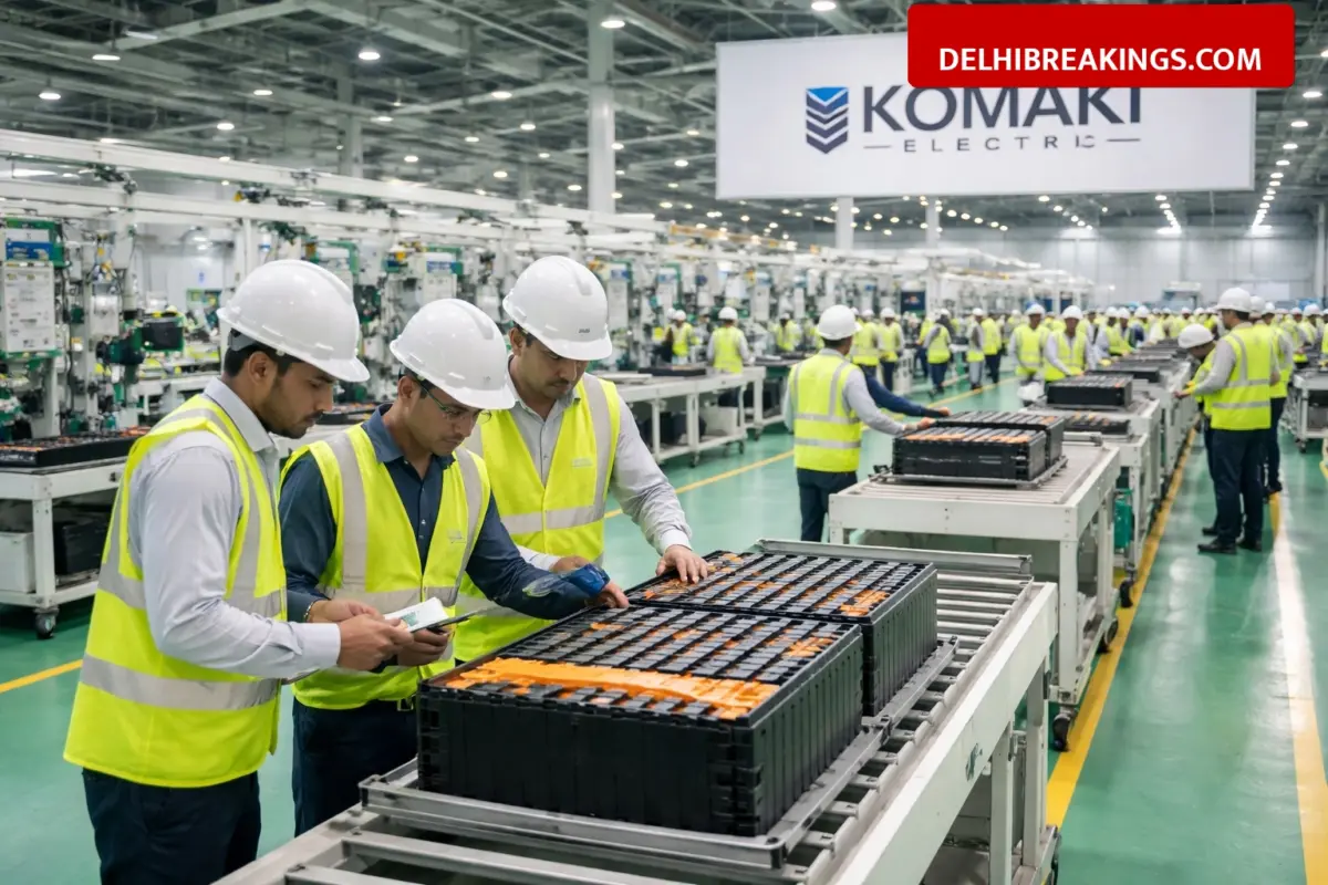 delhibreakings komaki electric new battery plant gurgaon launch Komaki Electric Opens New Battery Plant in Gurgaon with 1.2 Lakh Annual Capacity
