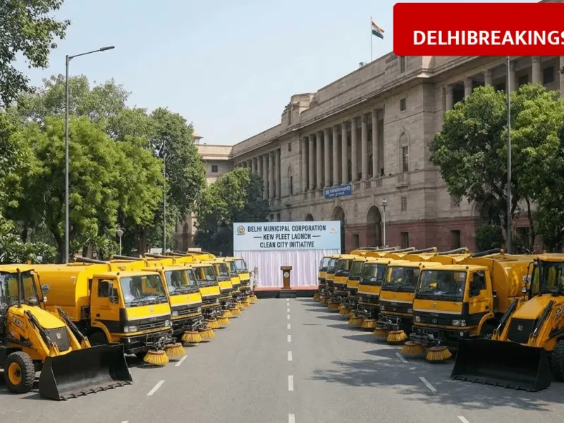 delhibreakings mcd delhi new road sweepers backhoe loaders fleet expansion MCD Delhi New Fleet: 24 New Road Sweepers and Backhoe Loaders Added to Clean City Roads