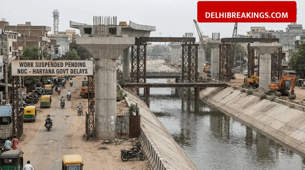 delhibreakings munak canal double deck road stalled haryana noc delay Munak Canal Double-Deck Road Stalled: Haryana Govt Delays NOC for 16 km Elevated Project