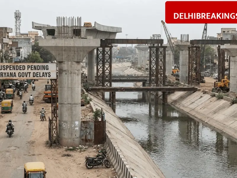 delhibreakings munak canal double deck road stalled haryana noc delay Munak Canal Double-Deck Road Stalled: Haryana Govt Delays NOC for 16 km Elevated Project