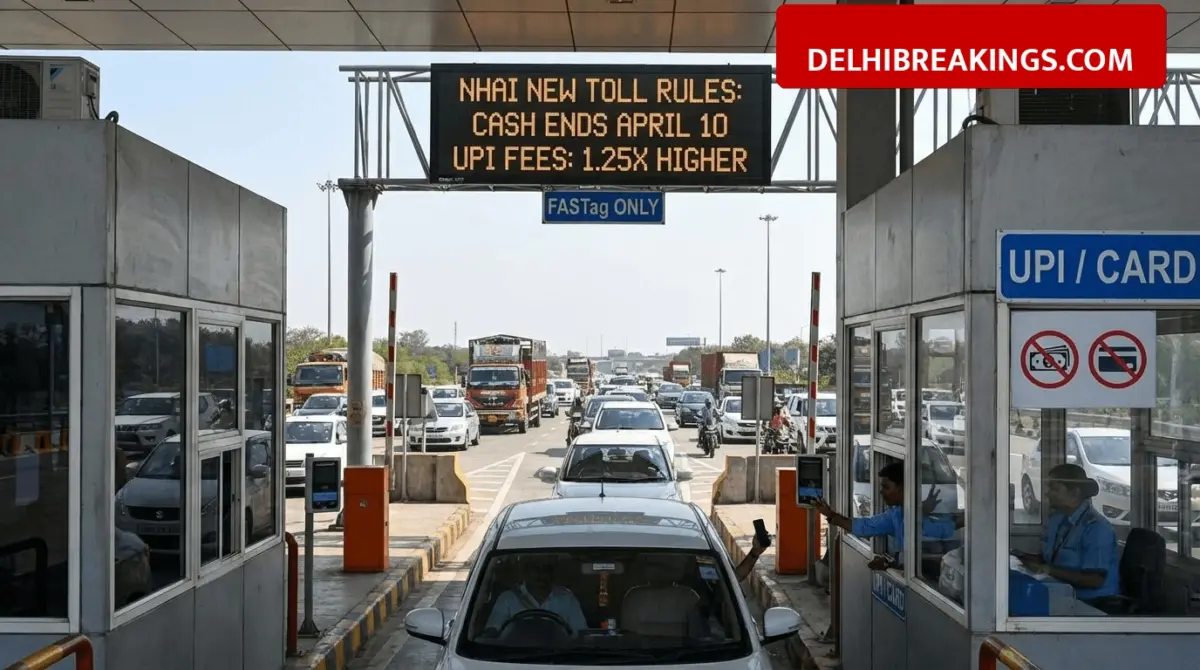 delhibreakings nhai toll rules cash payment ends april 10 NHAI New Toll Rules: Cash Payment Ends from April 10, UPI Usage to Incur 1.25 Times Higher Fees