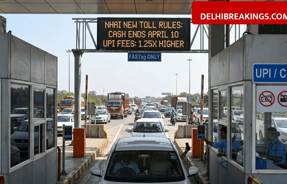 delhibreakings nhai toll rules cash payment ends april 10 NHAI New Toll Rules: Cash Payment Ends from April 10, UPI Usage to Incur 1.25 Times Higher Fees