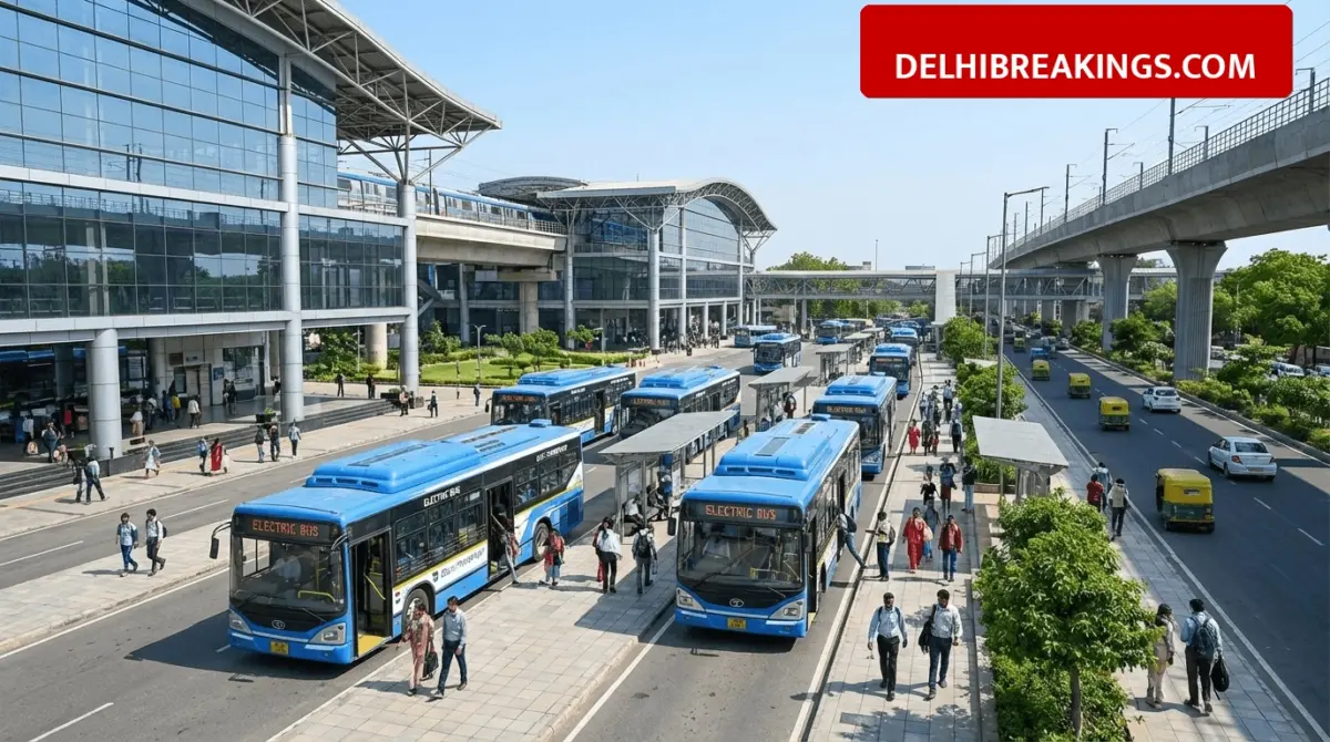 delhibreakings sarai kale khan transport hub delhi electric bus fleet update 2026 Sarai Kale Khan Multi-modal Hub Operational, Delhi to Add 14,000 Electric Buses by 2029