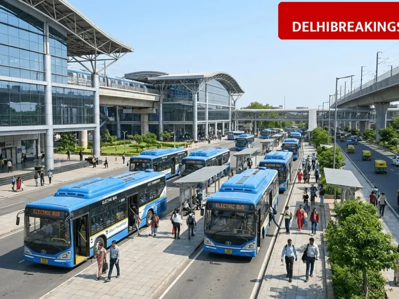 delhibreakings sarai kale khan transport hub delhi electric bus fleet update 2026 Sarai Kale Khan Multi-modal Hub Operational, Delhi to Add 14,000 Electric Buses by 2029