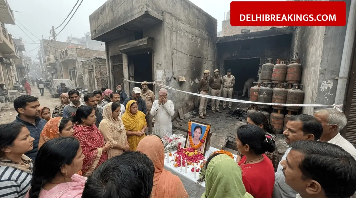 delhibreakings seemapuri stabbing cylinder blast tragedy delhi Seemapuri Double Tragedy: Man Stabs Minor Girl Multiple Times and Dies in Cylinder Blast